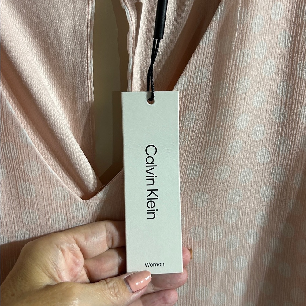 Calvin Klein Blush Polka Dot Dress